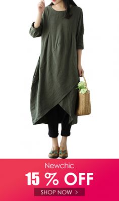 Solid Color O-neck Long Sleeves Asymmetrical Midi Hem Dress Your friend shared a fashion website for you and give you up to 20% off coupons! Claim it now. https://newchic.app.link/ghR9MaF2wob Loose Midi Dress, Asymmetrical Hem Dress, Vestidos Vintage, Hem Dress, Long Sleeve Casual, Online Clothing, Chic Outfits, Latest Fashion Trends, Clothes For Sale