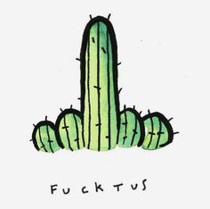 a drawing of a cactus with the words fuktus on it