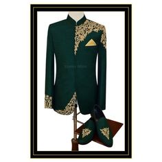 Skin gold micro embellished bottle green customized prince - Uomo Attire Luxury Green Nehru Jacket For Groom, Designer Green Bandhgala For Wedding, Formal Green Bandhgala With Zari Work, Green Bandhgala With Zari Work For Formal Occasions, Green Embroidered Bandhgala For Wedding, Luxury Green Suit For Wedding, Elegant Green Sherwani For Formal Occasions, Green Elegant Sherwani For Formal Occasions, Bottle Green Sherwani For Men