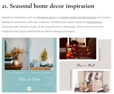 an article about home decor with photos and text