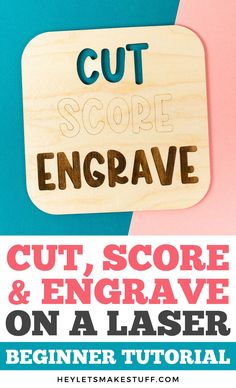 a cut out sign with the words cut score and an eraser on it that says,