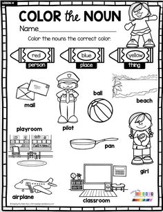 the color the nun worksheet with pictures and words to help students learn how to use