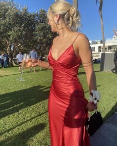 twist front red soft satin maxi dress❤️ SKU: 3899 Price: $142 . . . #promdress #prom2025 #formaldress #partydress #dressesforparty Party Dress Formal, Fitted Maxi Dress, Red Fits, Satin Maxi Dress, Twist Front, Prom Party Dresses