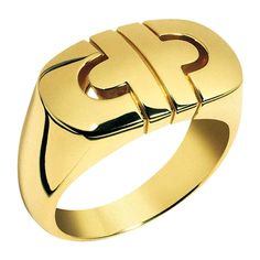 Italian Ring, Bvlgari Ring, Bulgari Jewelry, Bvlgari Jewelry, Vintage Style Rings, Gold Signet Ring, 18k Gold Ring, Gold Band Ring, 18k Yellow Gold Ring