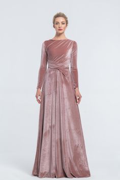 Modest Cinnamon Rose Velvet Winter Bridesmaid Dresses Long Sleeves Blush Pink Velvet Dress, Modest Terracotta Bridesmaid Dresses, Pink Gown Elegant With Sleeves, Soft Autumn Formal Dress, Winter Wedding Velvet Bridesmaid Dresses, Blush Velvet Bridesmaid Dresses, Long Sleeve Ruched Velvet Evening Dress, Ruched Long Sleeve Velvet Evening Dress, Elegant Long Sleeve Ruched Velvet Dress