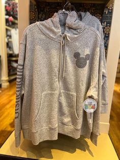 Size Chart for Reference (Men’s Chest Size): S - 36” M - 40” L - 44” XL - 48” XXL - 52” Light Grey Hoodie, Disney Jacket, Disney Shanghai, Disneyland Park, Usa Products, Hoodie Zip, Disneyland Resort, Disney Store, Zip Jacket