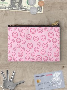 "Preppy Aesthetic" Zipper Pouch for Sale by 1StickerShop | Redbubble Trendy Zipper Pouch For School, Preppy Bags For Daily Use With Zipper Closure, Pink Zipper Pouch Bag For Students, Trendy Back-to-school Zipper Pouch Bag, Preppy Pouches, School Supplies Preppy, Aesthetic Hot Pink, Hot Pink Preppy, Preppy Backpack