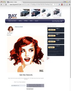 an image of a web page for a woman's hair and make up shop