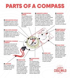 the parts of a compass that you can use to find out what is in it