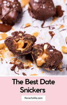 the best date snickkers are made with chocolate and peanut butter