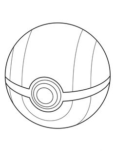 an image of a poke ball coloring page