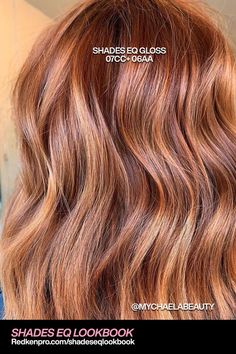 Hair Glaze, Copper Blonde Hair, Red Copper Hair Color, Shades Of Red Hair, Redken Shades