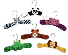 six animal and zebra hair clips in different colors