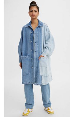 Jeans, Denim Jackets & Clothing Denim Duster, Pro Tennis, Naomi Osaka, Workwear Brands, Women Trucker, Denim Jacket Outfit, Cotton Coat, Fashion Line, Denim Coat