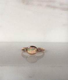 Opal Signet Ring, three stone opal ring, opal and diamond ring, 14k gold bold opal ring, oval opal ring, oval bezel opal ring Modern Opal Ring, Cute Promise Rings, Rings Opal, Ring Stacks, Brown Rings, Opal Wedding Rings, Opal Ring Gold, Dope Jewelry, Opal Color