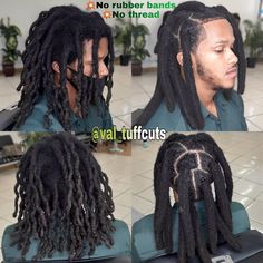 Big Dreads Locs Men, Wick Loc Styles, Combined Locs Before And After, Small Wicks Locs, Wick Dreadlocks, Wicks Dreads Men