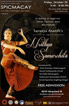 SPIC MACAY Presents #Bharatanatyam Concert on Oct 25 Bharatanatyam Invitation, Music Poster Template, Dance Poster Design, Invitation Card Sample, Classical Music Poster, Computer Training, Class Poster, Indian Classical Music