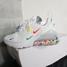 Cute Nike Air 270, Bling Nike Shoes Cool, Most Popular Nike Shoes 2022, Nike Shoes Trending 2022, Trendy Nike Shoes For Women 2022, Nike Shoes Led Lights, Nike Women Shoes 2022, Nike Shoes Women Trendy 2022, All White 270 Nike