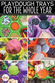 playdough trays for the whole year