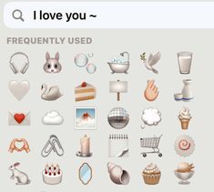 an iphone screen with the message i love you - frequently used