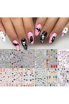 12 Sheets 3D Embossed Halloween Nail Art Stickers Decals Self-Adhesive 3D Cute Ghost Pumpkin Spider Web Black Cat Nail Supplies Nail Art Design Decoration Accessories Pumpkin Spider Web, Cute Ghost Pumpkin, Pet Pattern, Skull Nails, Ghost Skull, Cute Halloween Nails, Halloween Cartoon, Pumpkin Spider