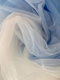 Blue To White Gradient, Blue Tulle, Amazing Lace, 背景 シンプル, Fabric Light, Ombre Color, White Mesh, Dip Dye