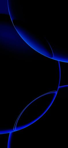 an abstract blue background with curved lines and curves in the center, on a black background