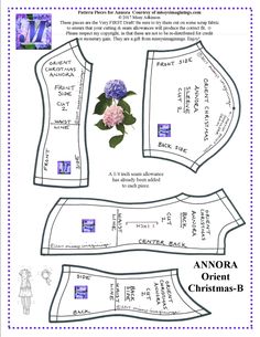 an origa christmas - b paper doll is shown with instructions to make the pattern