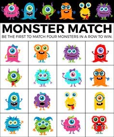 the monster match game with different monsters