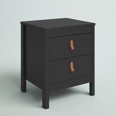 This 2-drawer nightstand has a clean-lined silhouette that complements most design schemes. It stands just over 21” high, so is a great choice for a low-profile bed or futon. It is made from engineered wood with a painted finish and stands on straight square legs. The two soft-close drawers rest on ball-bearing glides, so they open and close with ease, and they provide ample room for bedtime essentials like reading glasses, chargers, and must-reads. We love that the drawer pulls are removable, a Low Profile Bed, 2 Drawer Nightstand, Children Room, Big Boy Room, Bedroom Night Stands, Soft Close Drawers, Drawer Nightstand, Teen Room, Big Boy