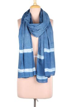 Indigo Cotton Dupatta With Block Print, Blue Cotton Handloom Dupatta, Bohemian Indigo Cotton Dupatta, Indigo Cotton Handloom Dupatta, Blue Cotton Summer Scarves, Indigo Handloom Cotton Dupatta, Handloom Cotton Indigo Dupatta, Handloom Cotton Dupatta In Indigo, Blue Cotton Dupatta For Summer