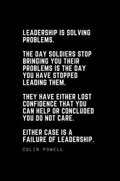 a black and white photo with the words, leader is solvig problems on it