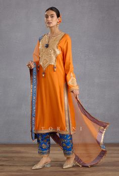 Torani-Orange Paakizah Phiran Set-INDIASPOPUP.COM Chintz Print, Orange Dupatta, Orange Suit, Kurta Set For Women, Latest Dress Design, Color Combinations For Clothes, Latest Fashion Dresses, Pakistani Fashion Party Wear, Embroidery Designs Fashion