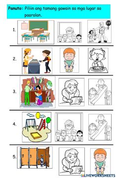 the worksheet shows how to read and draw pictures for children's learning