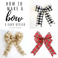 how to make a bow for 3 easy styles that you can use in your home