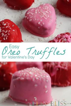 easy oreo truffles for valentine's day with text overlay