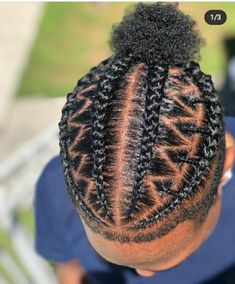 Fade Braids Hairstyles, Men Braiding Hairstyles Black, 2 Cornrows Braids For Black Women Natural Hair, Simple Braid Styles For Men, Braids For Men Black, Mens Cornrow Hairstyles, Baby Cornrow Hairstyles