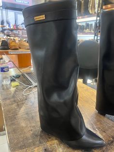 True size  Uk 36 37 38 39 40 41 Wedge Heel Boots, Fold Over, Boot Shoes Women, Wedge Heels, Heeled Boots, Womens Boots, Shoe Boots, Wedges, Bathing Beauties