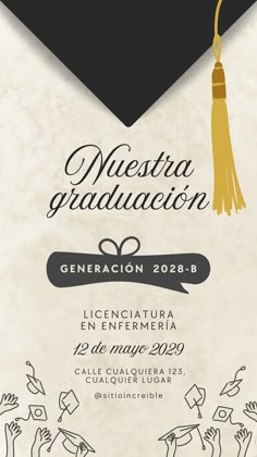 a graduation poster with an image of a graduate's cap and tassel on it