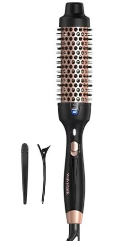 Wavytalk Pro Thermal Brush for Blowout Look, 1 1/2 Inch Ionic Heated Round Brush Makes Hair Shinier & Smoother, Dual Voltage Thermal Round Brush Long-Lasting Styling, Easy to Use, Fast Heating Thermal Hair Brush, Wavy Talk Thermal Brush, Wavytalk Thermal Brush, Blowout Look, Heat Brush, Heated Hair Brush, Lady Jade