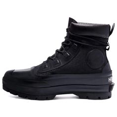 Converse Ambush x Chuck Taylor All Star Duck Boot High 'Triple Black' Black/Black/Black Canvas Shoes/Sneakers Converse Ambush, Black Canvas Shoes, Fishing Boots, Mens Fashion Casual Shoes, Nike Shoes Air Force, Duck Boot, Shoes Outfit Fashion