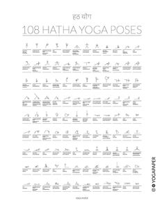 108 Hatha Yoga Poses With Stick Figures, including English & Sanskrit Pose Names Yoga Asanas Names Sanskrit, Yoga Asanas Names, Yoga Stick Figures, Yoga Sanskrit, Vinyasa Yoga Poses, Yoga Lesson Plans, English Names, Sanskrit Names