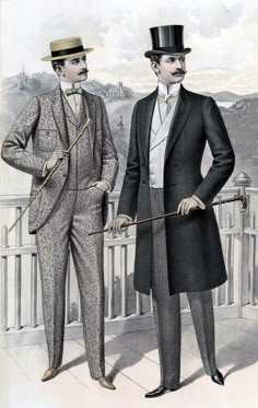 1890s Fashion, Gentleman Outfit, Class Outfit, Jordan Sneaker, Top Hats, Edwardian Era, Edwardian Fashion