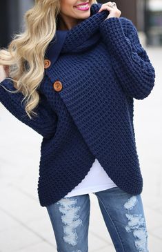 $42.99 Chicnico Casual Long Sleeve Front Cross Sweater Cross Sweater, Raglan Pullover, Fashion Seasons, Plus Size Jeans, Knitted Pullover Sweaters, Sleeves Pattern, Fall Winter Outfits, Knitting Pattern, Crochet Pattern