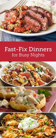 the cover of fast fix dinners for busy nights