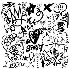 an image of graffiti written in black and white on a sheet of paper with the words,