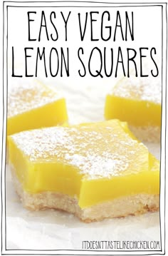 easy vegan lemon squares recipe