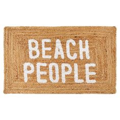 jute door mat white woven words Beach People Jute Mat, Jute Mats, Jute Doormat, Surf Room, Beach People, Dream Beach Houses, Summer Porch, House Deck, Beach Bungalows