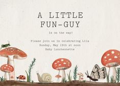 a little fun - guy is on the way please join us in celebration like sunday, may 19th at noon baby lumberette