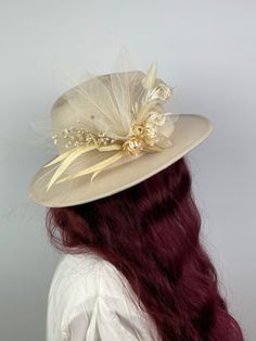 Custom brooch for hat ideal for Boho Wedding Bridal Hat  Ivory Flower Fedora Hat  Photoshoot Accessory Romantic and Boho Bridal Fedora Hat Elegant Gold Adjustable Felt Hat, Elegant Adjustable Gold Felt Hat, Gold Brimmed Fedora For Kentucky Derby, Elegant Gold Fedora Felt Hat, Elegant Gold Felt Fedora Hat, Cream Wide Brim Hat For Wedding, Cream Wide Brim Wedding Hat, Beige Wide Brim Top Hat For Wedding, Fedora Hat Photoshoot